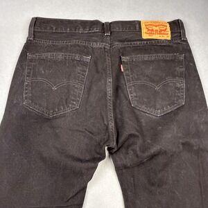 Levi Strauss JEANS MENS 34/32 501 Black Button Fly Denim
